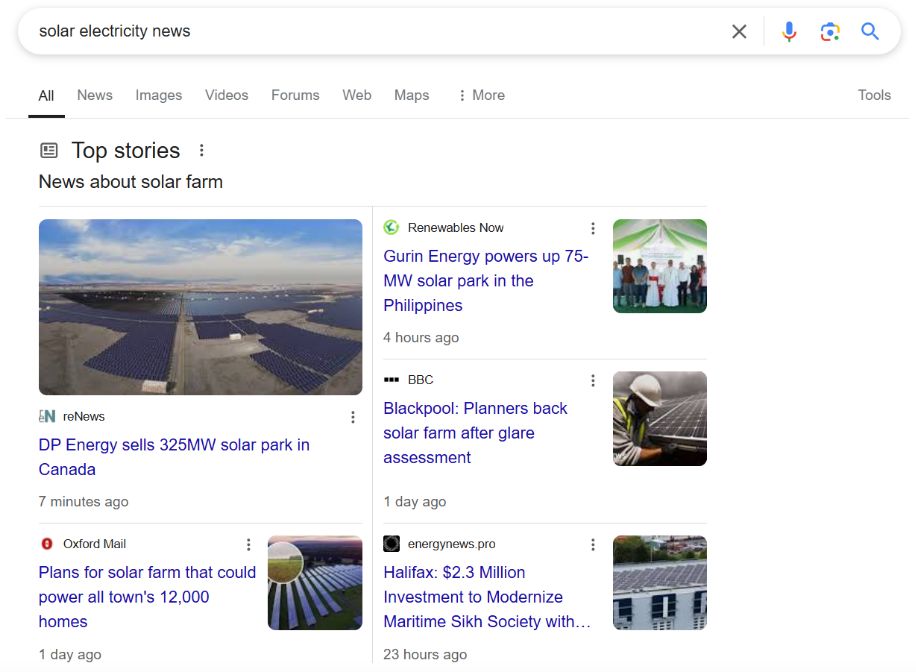 Google Top Stories redesign layout